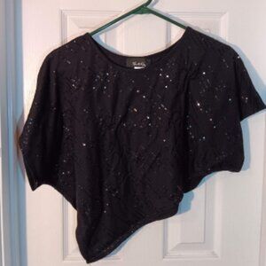 Urban Rose, black sequins size small Junior top.